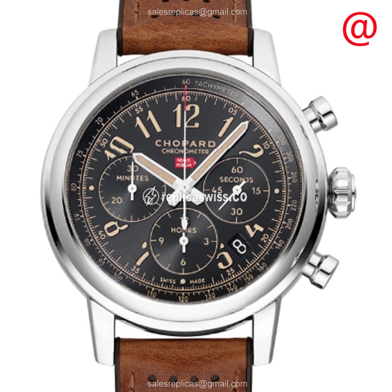 Chopard Mille Miglia GT XL - Automatic - Steel Case - Gray Dial - Brown Cowhide Strap